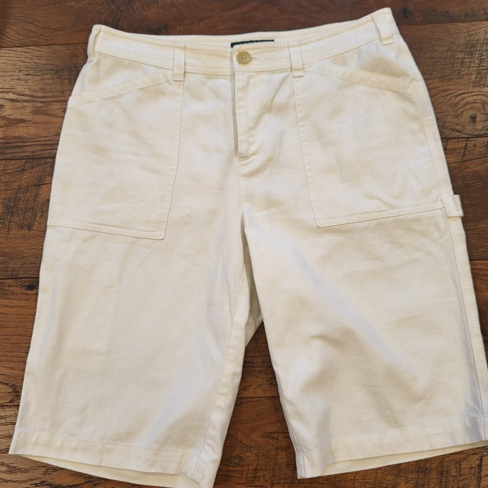 Lauren Petite/ Ralph Lauren white shorts